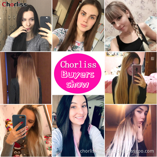Wholesale Hot Sale 22" Hairpiece  Straight Clip in Hair Synthetic Clip In Hair Extensions Heat Resistant fiber For Woman